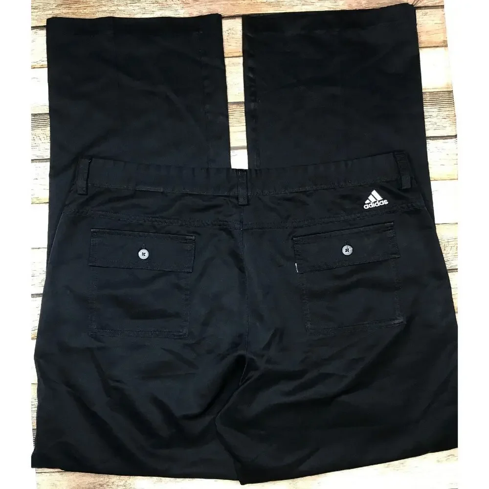 Adidas Men's 36x32 Black 'Climalite' Straight Leg Lightweight Golf Pants